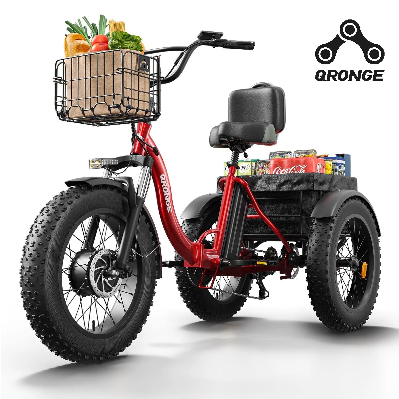 Electric Bike for Adults 960W Peak 36V Folding Tricycle 50 Miles Range Fat Tire