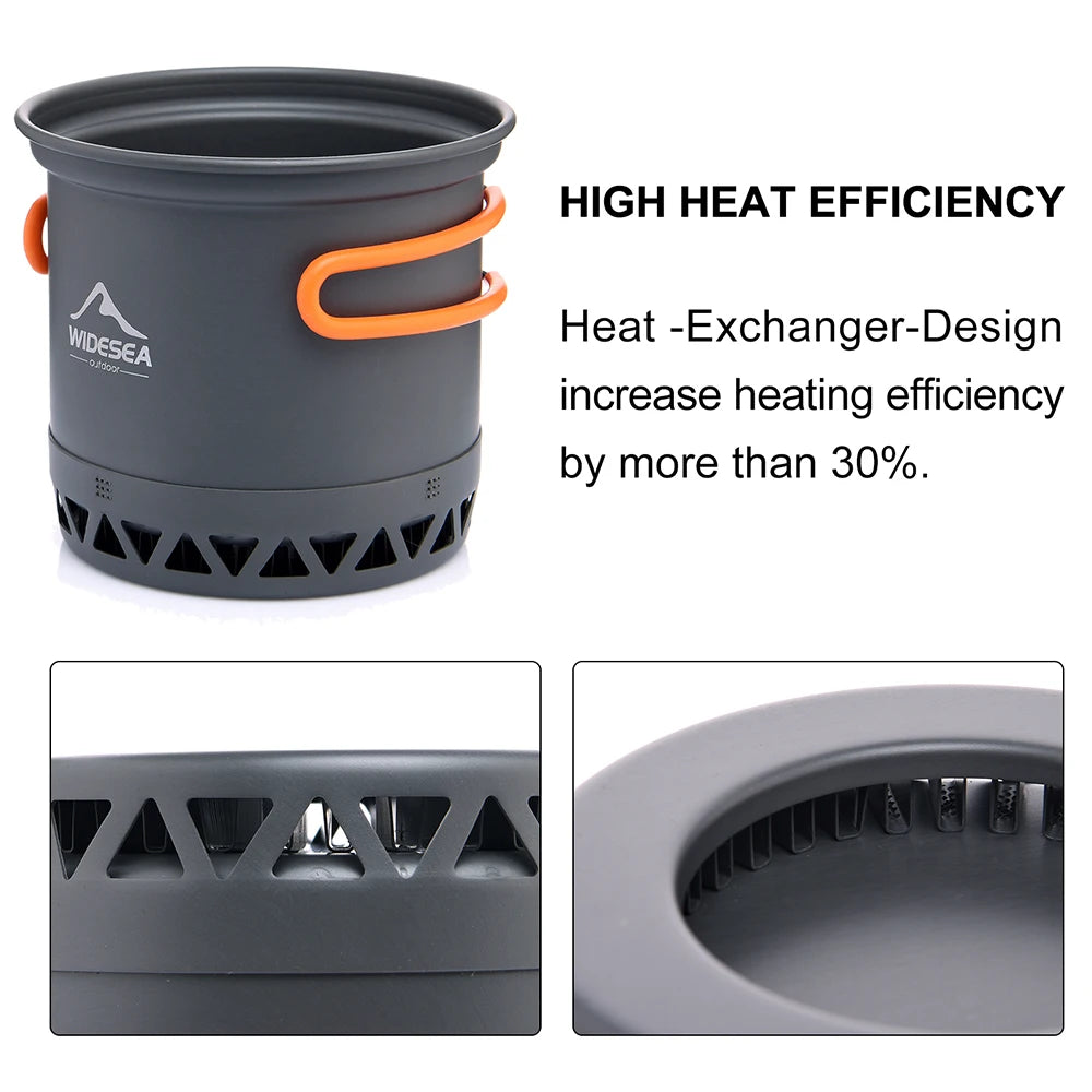 Camping Cookware Set — 1.3L & 2.3L Pots