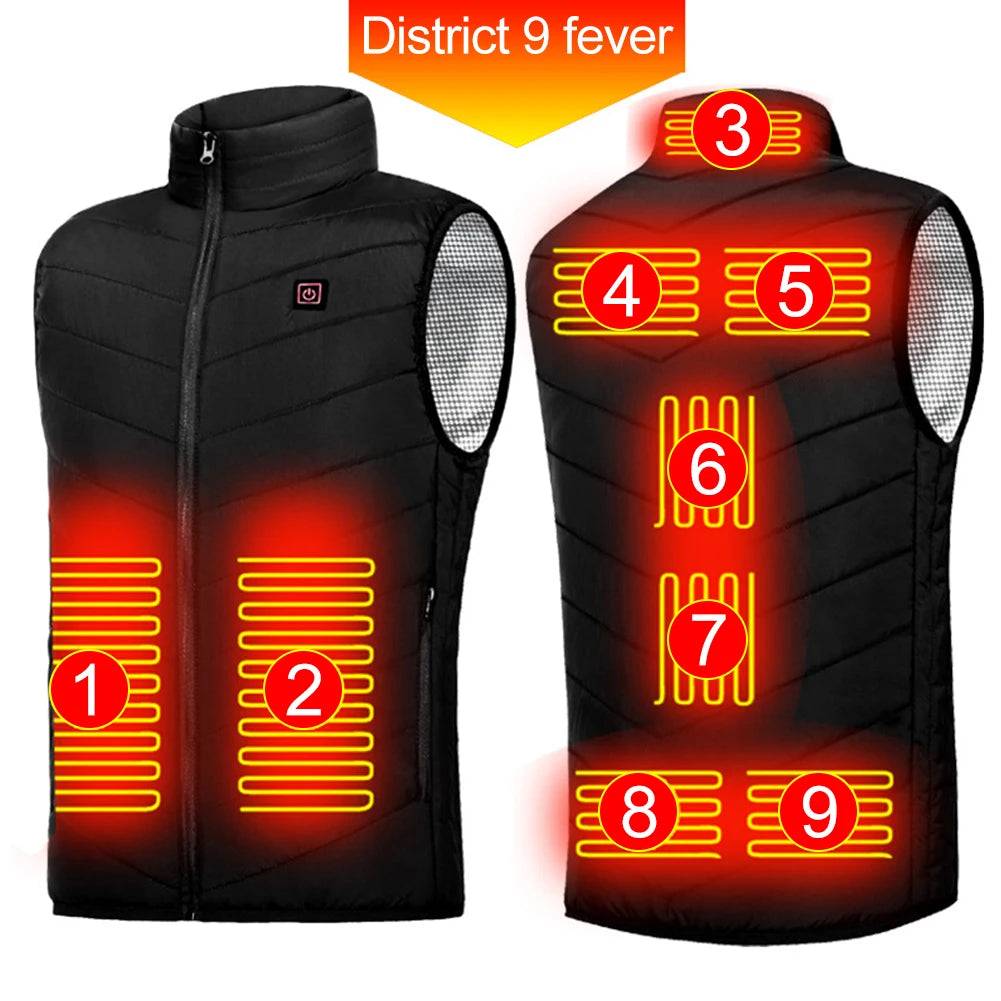 Unisex Electric Heated Vest — Battery Powered Warmth