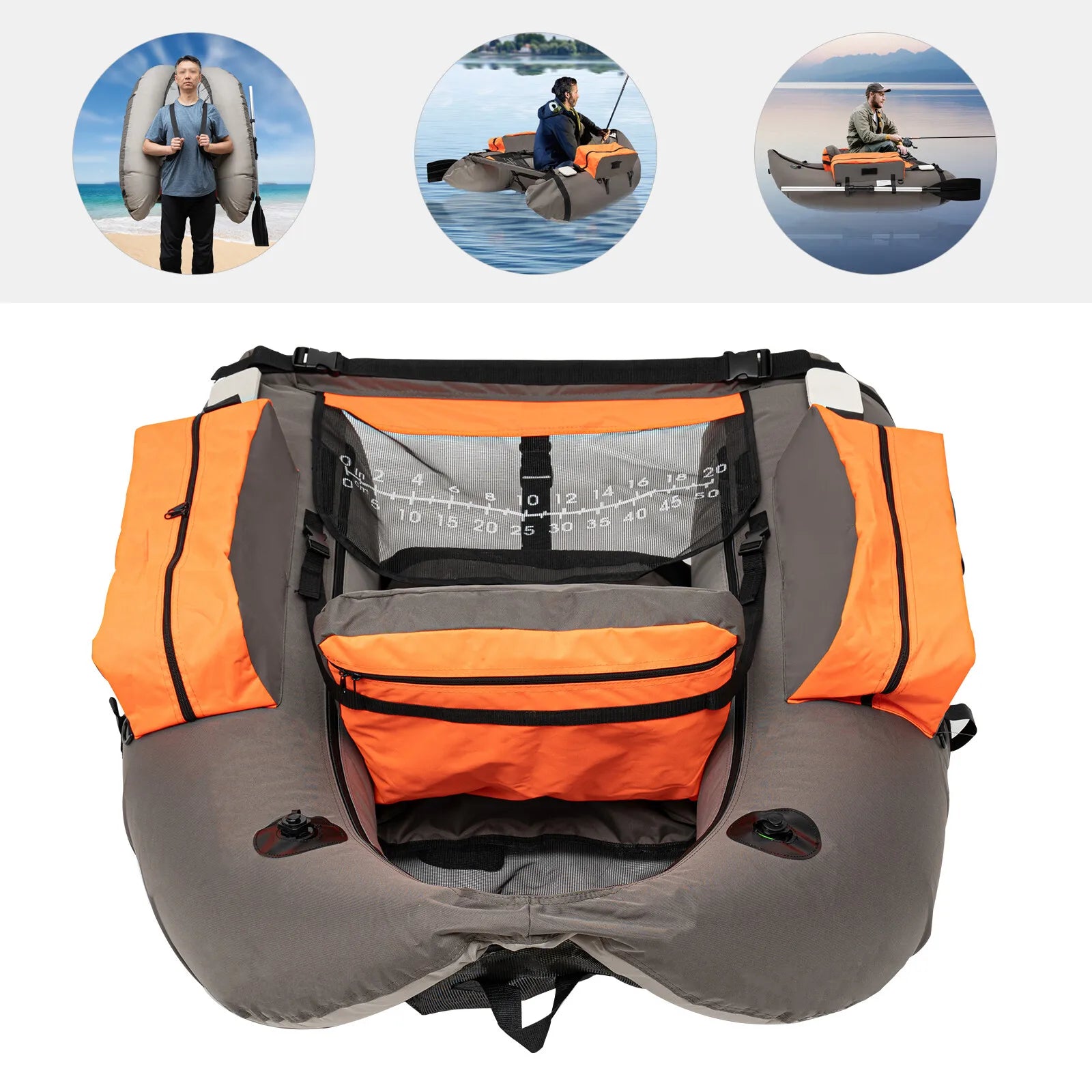 Portable Fishing Float Tube — Inflatable