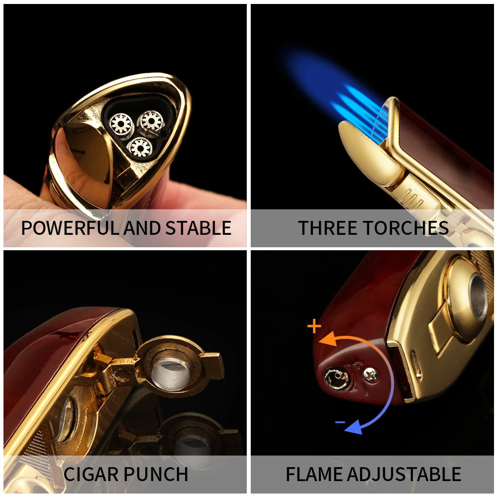 Luxury Windproof Butane Lighter — Refillable