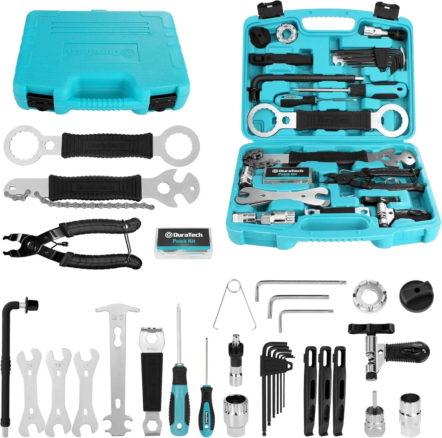 41-Piece Complete Bike Repair Tool Kit with Storage Box