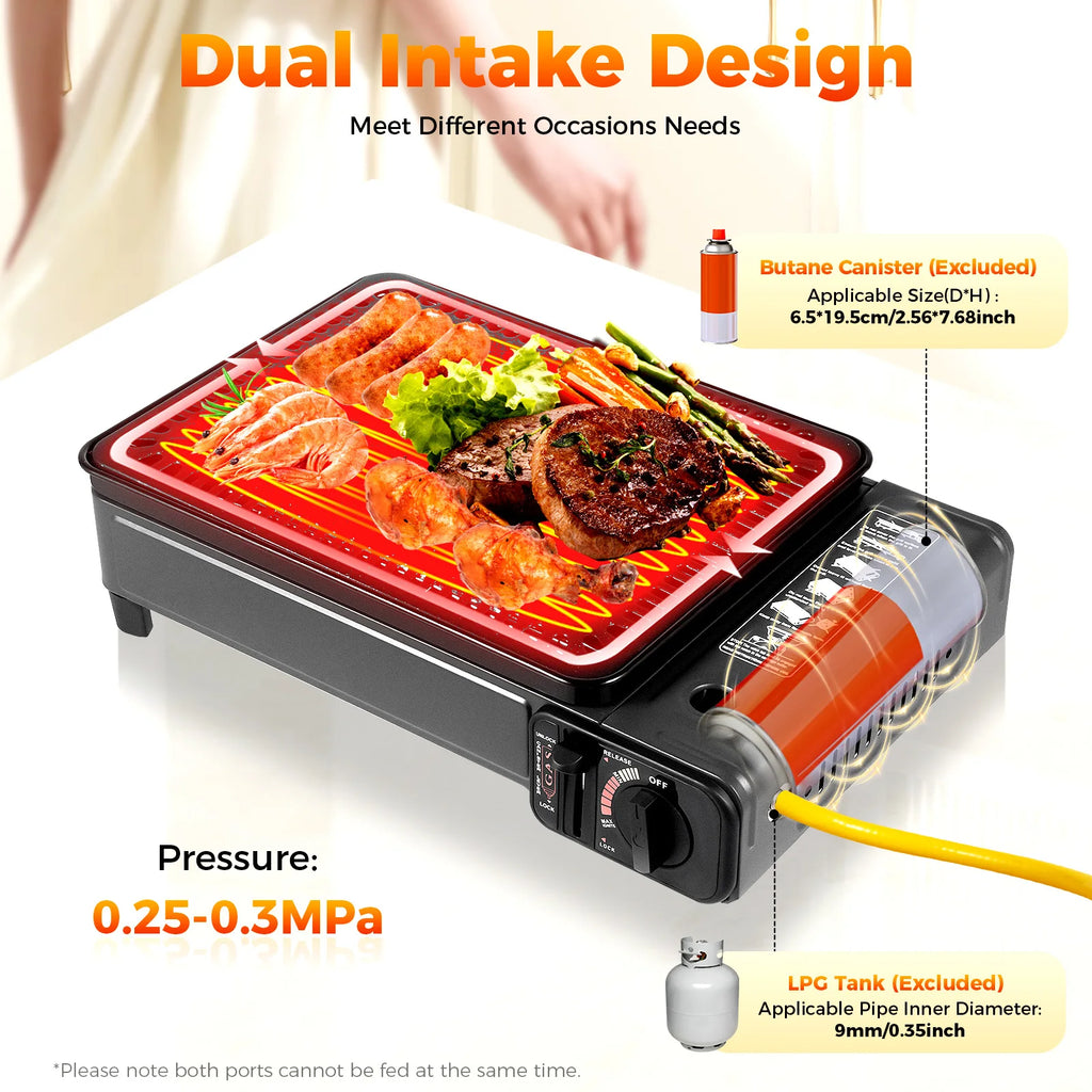 Portable Camping Grill — Butane Gas Stove