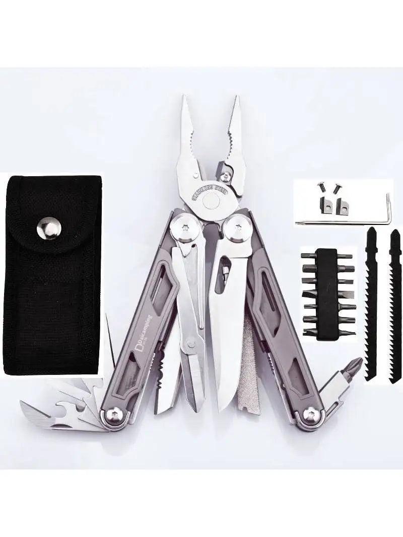 Multi-Tool Survival Pliers — Folding Knife Included