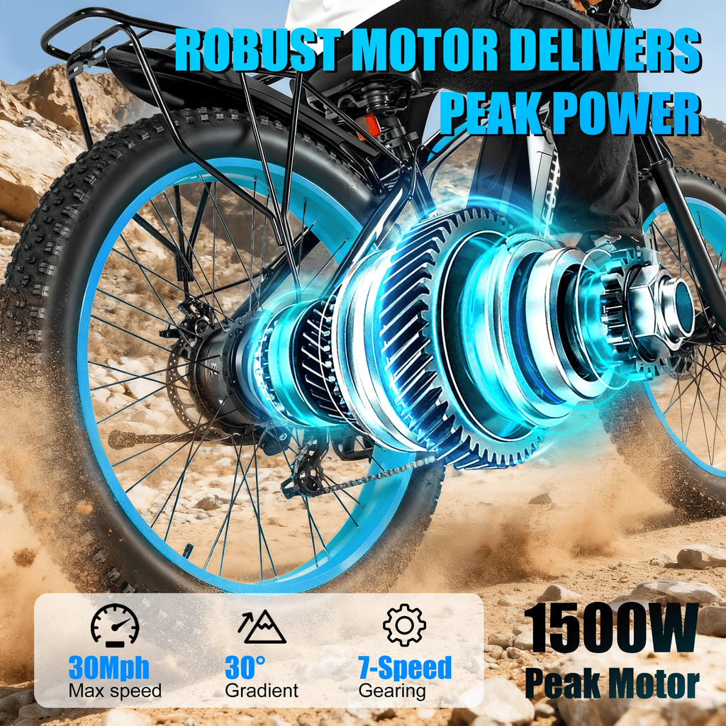 1500W Peak Electric Mountain Bike