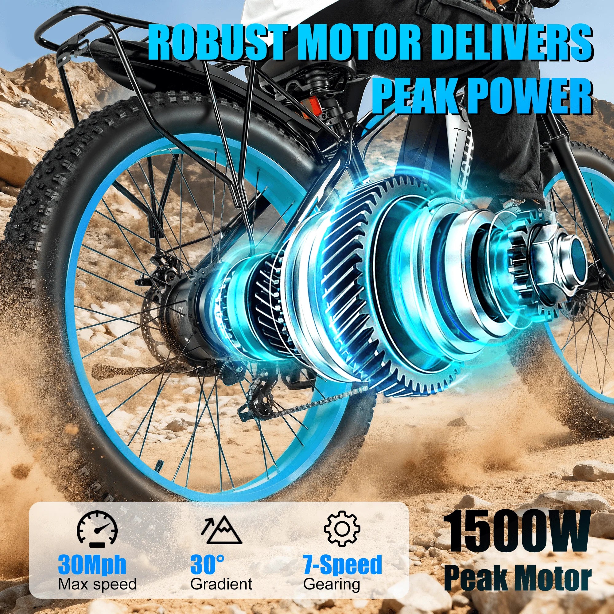 1500W Peak Electric Mountain Bike