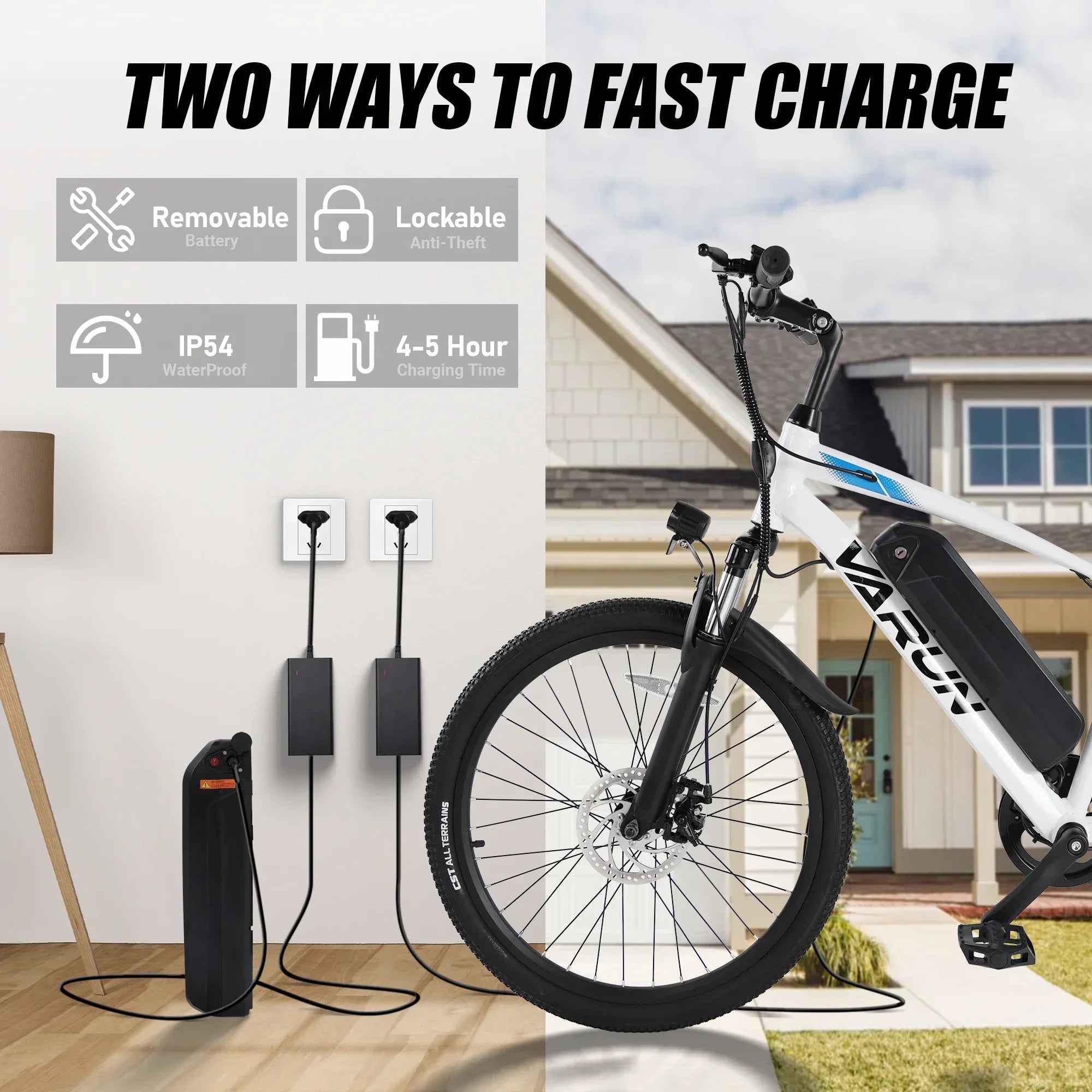 E-Bike For Adults 36V 7.8Ah Battery Mountain Electric Bike 250W Motor 24 Inch Tires