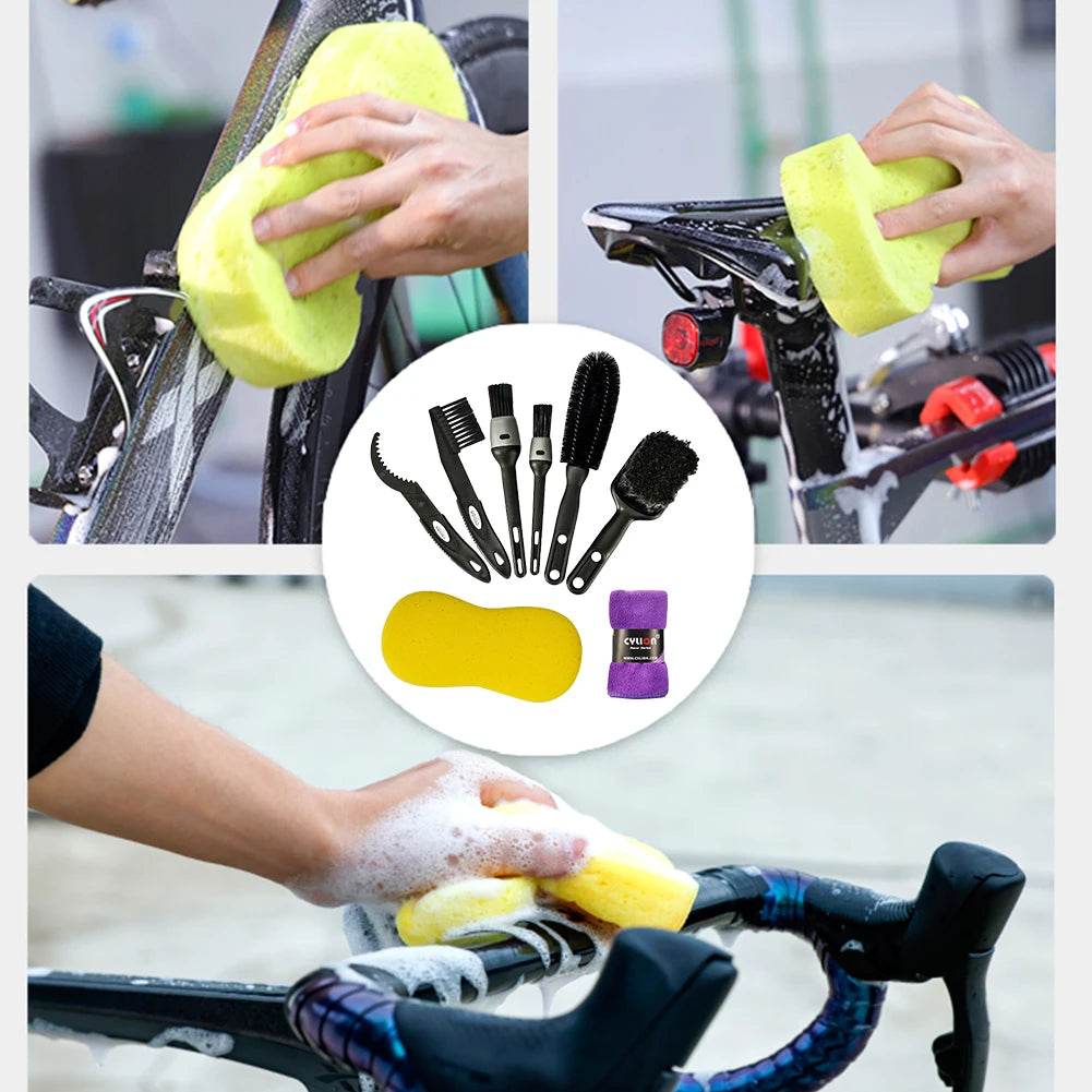 8pcs Bicycle Bike Cleaning Tools Set