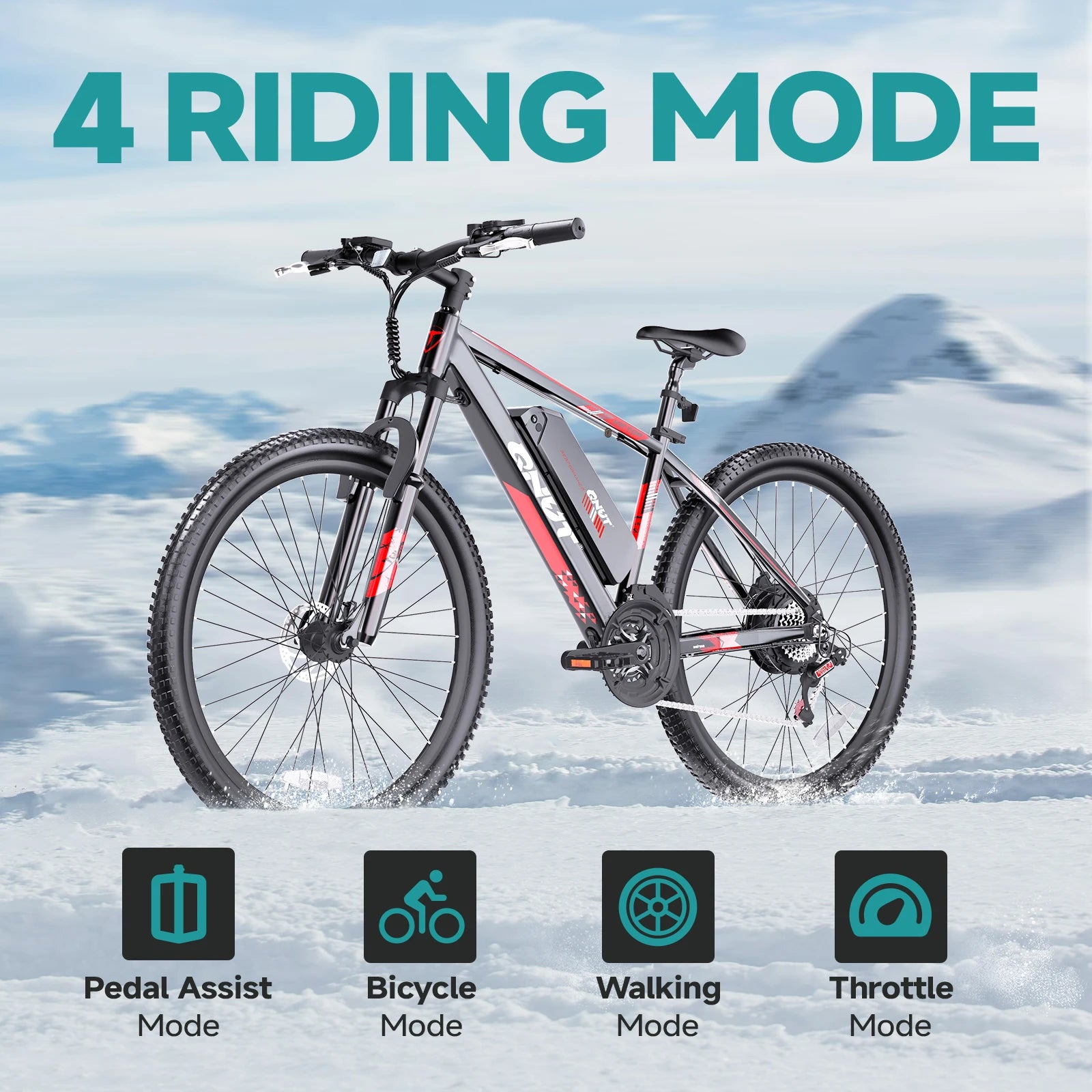 Mountain electric Bicycle 1000W 36V 10.4AH 26" Tire All-Terrain E-Bike Urban off-road Commuter