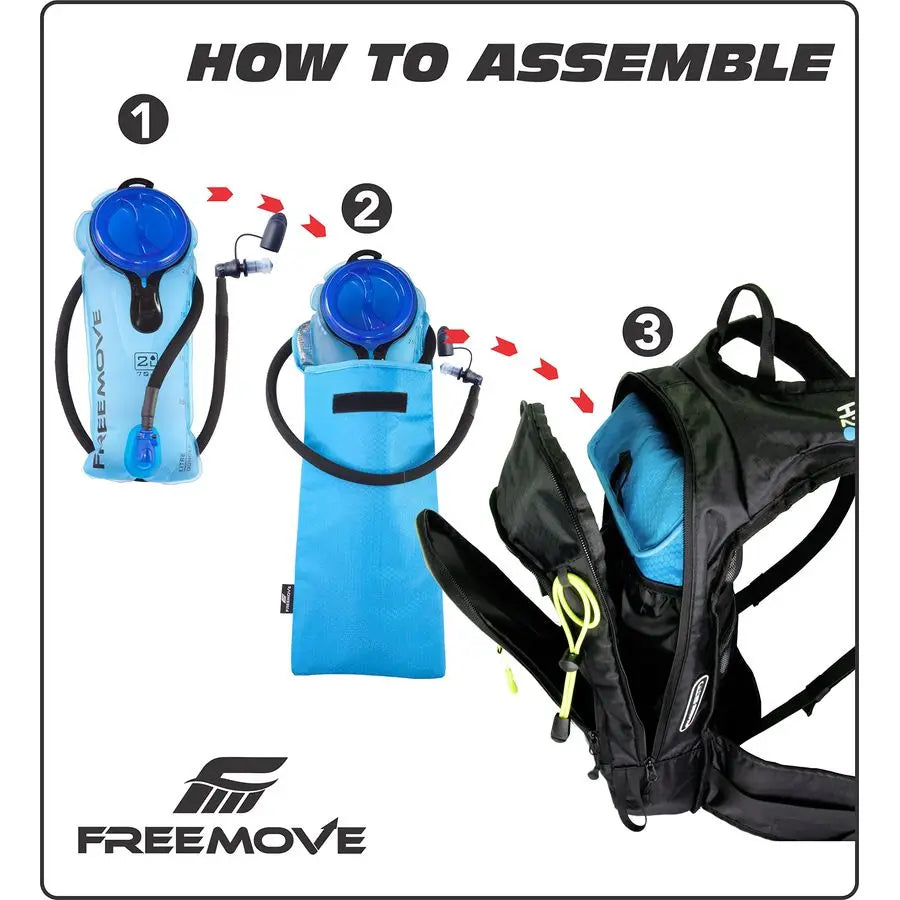 Hydration Backpack 3-in-1 — 2L Water Bladder Included