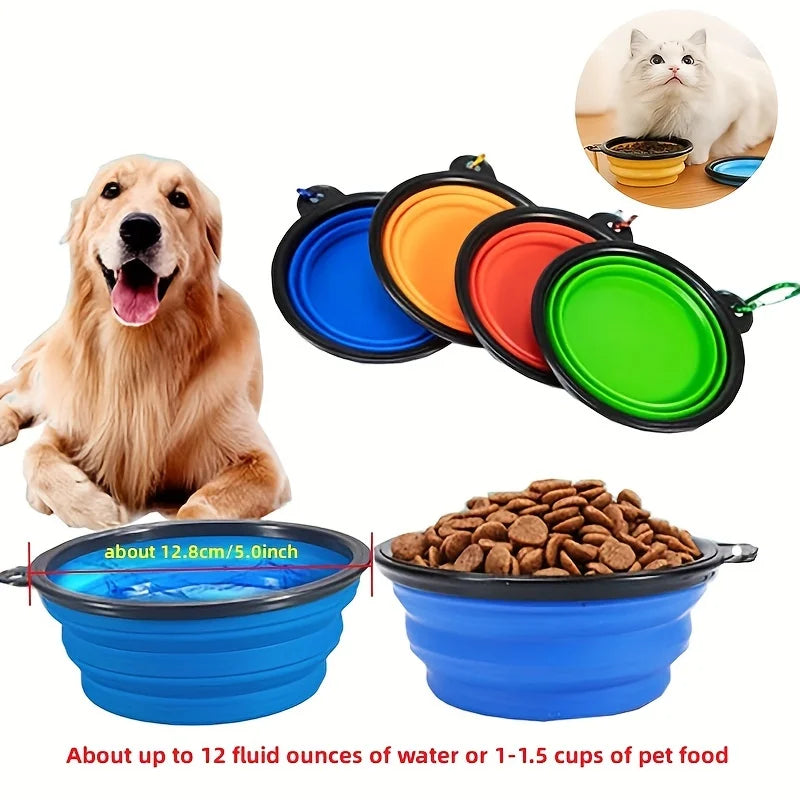 Collapsible Silicone Pet Bowl — Portable Food & Water