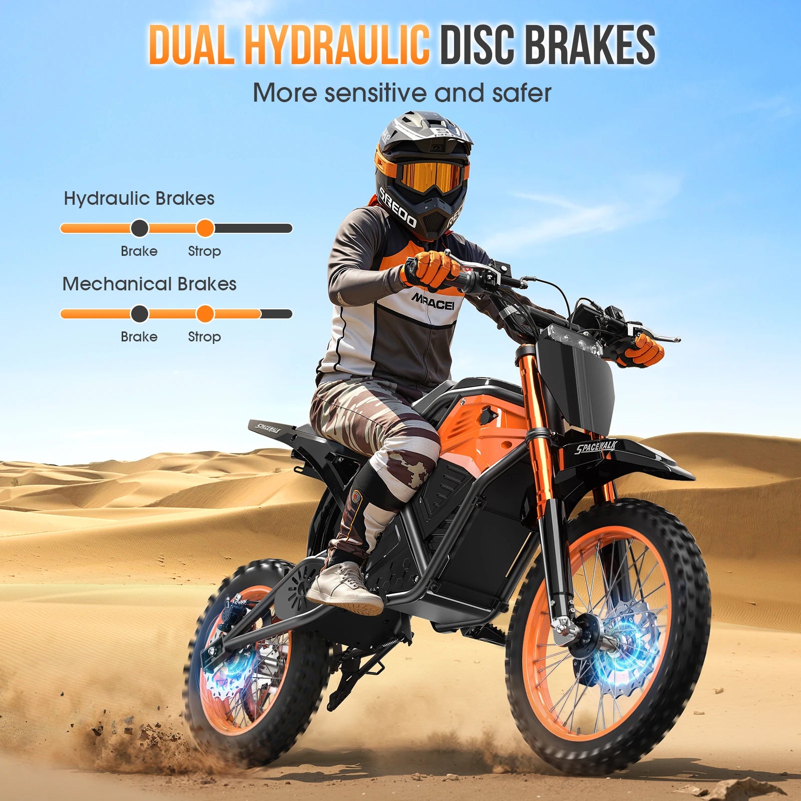 Electric Dirt Bike 3000W — 60 Mile Range