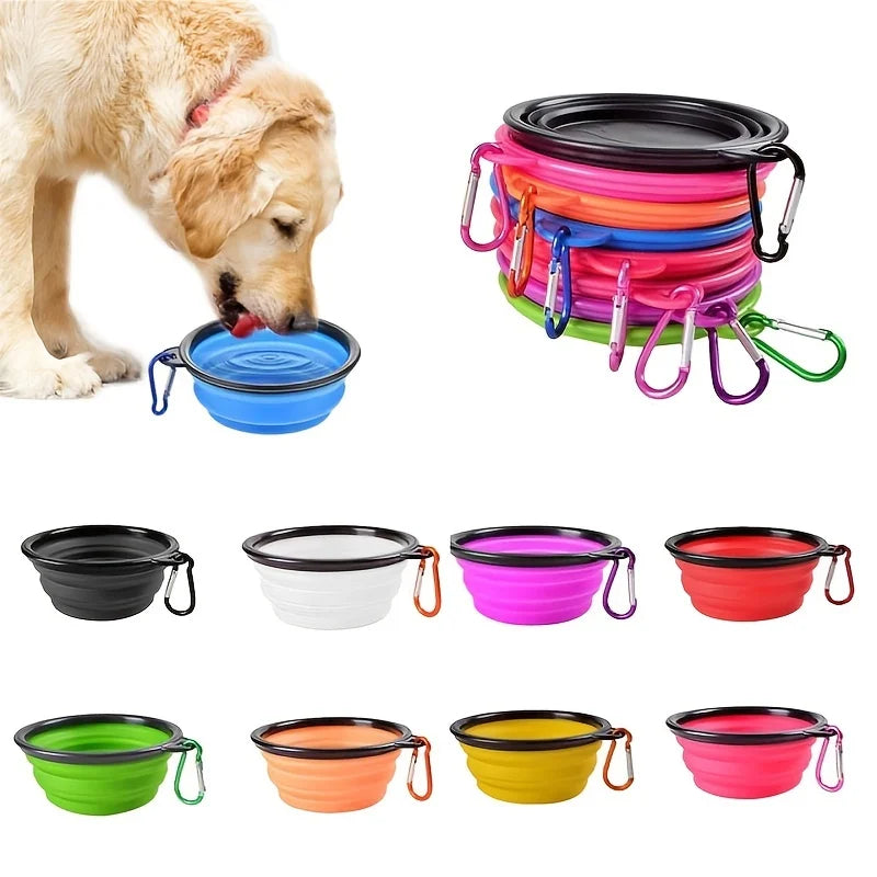 Collapsible Silicone Pet Bowl — Portable Food & Water