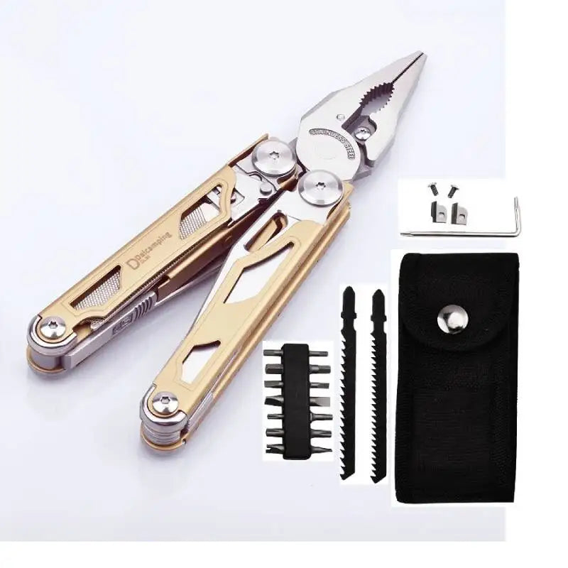 Multi-Tool Survival Pliers — Folding Knife Included
