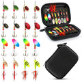 16-Piece Spinner Lure Set — with Tackle Box