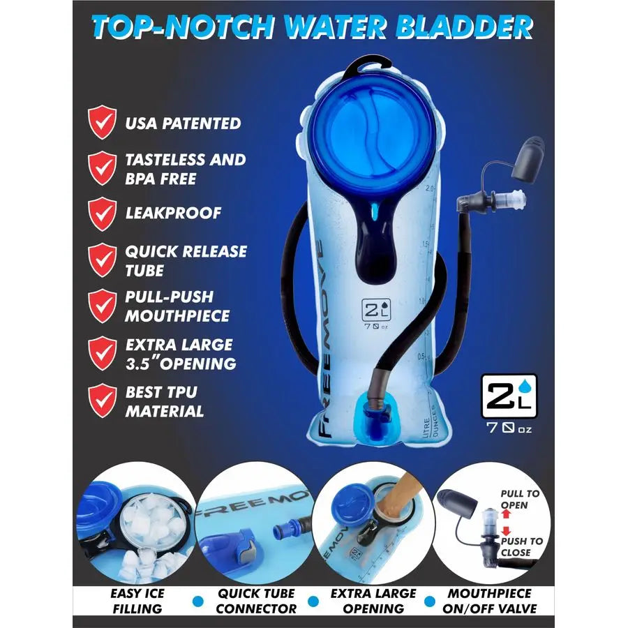 Hydration Backpack 3-in-1 — 2L Water Bladder Included