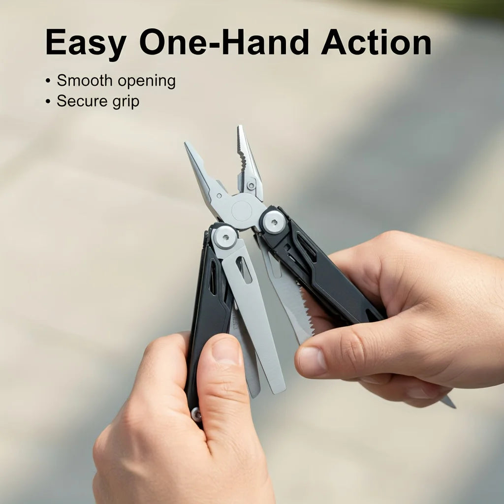 27-in-1 Multitool Pliers — Stainless Steel Survival Tool