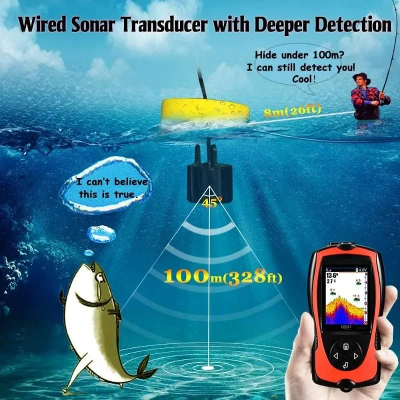Portable Fish Finder — Handheld Sonar Sensor