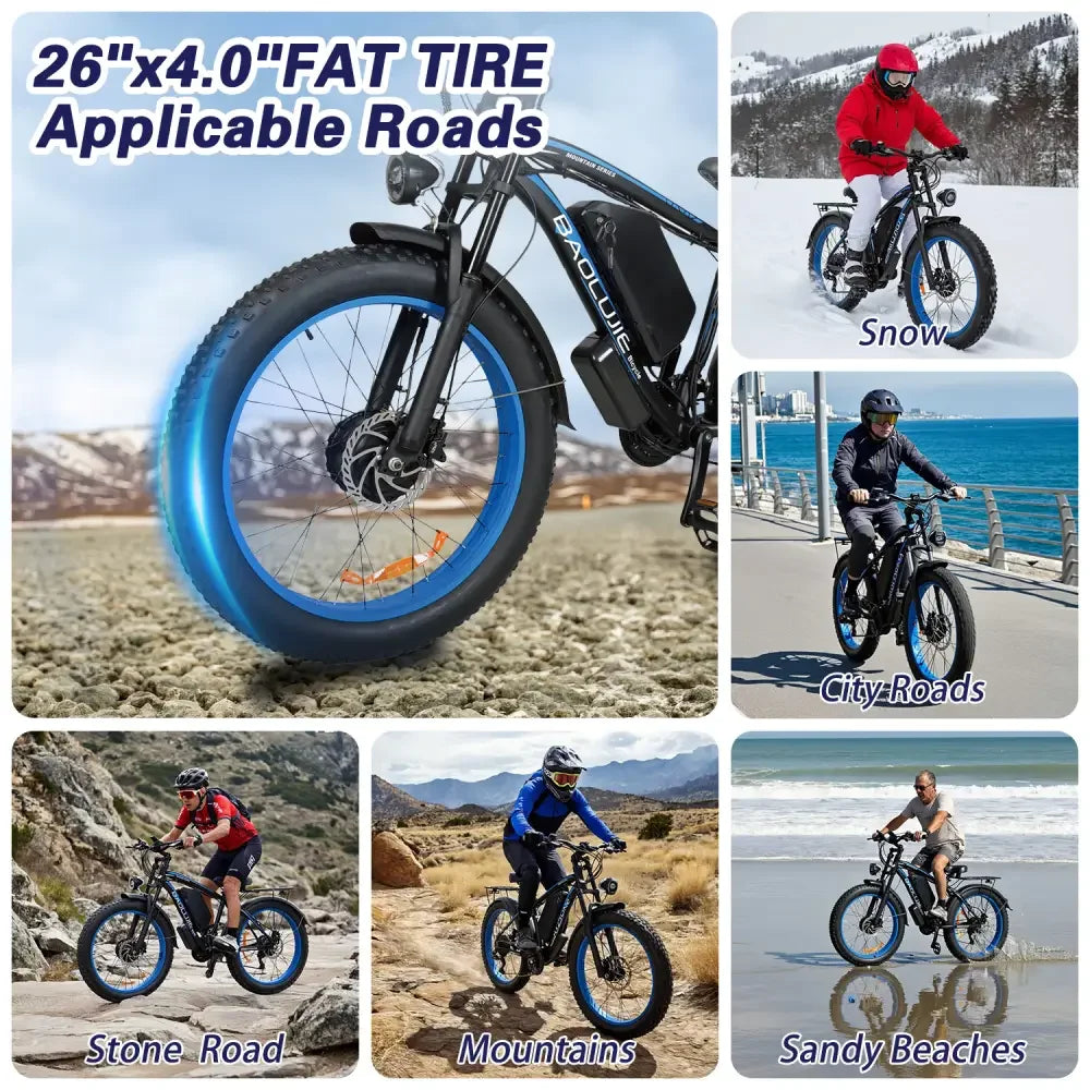 Peak 3000W/5000W Dual Motor Electric Bicycle  E-Bike for Adults