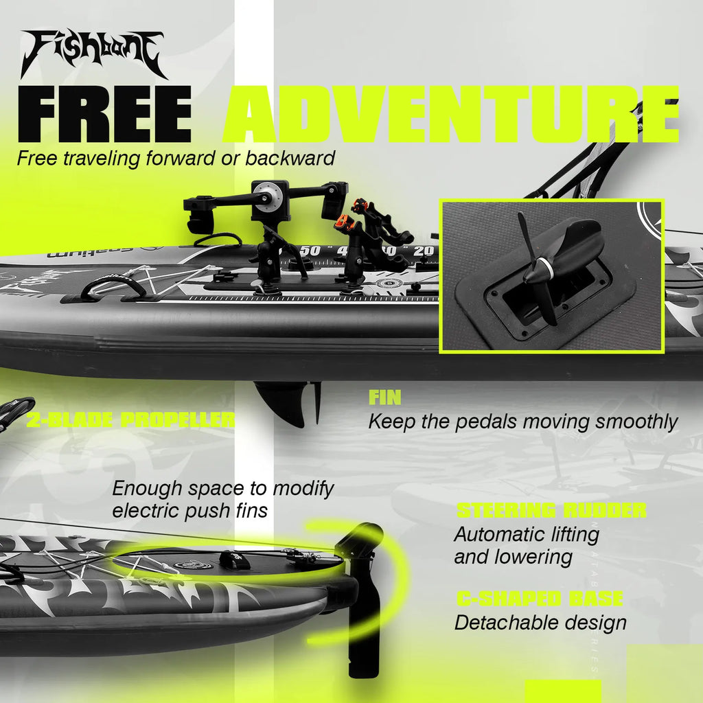 Pedal Drive Fishing Kayak — Hands-Free Propulsion