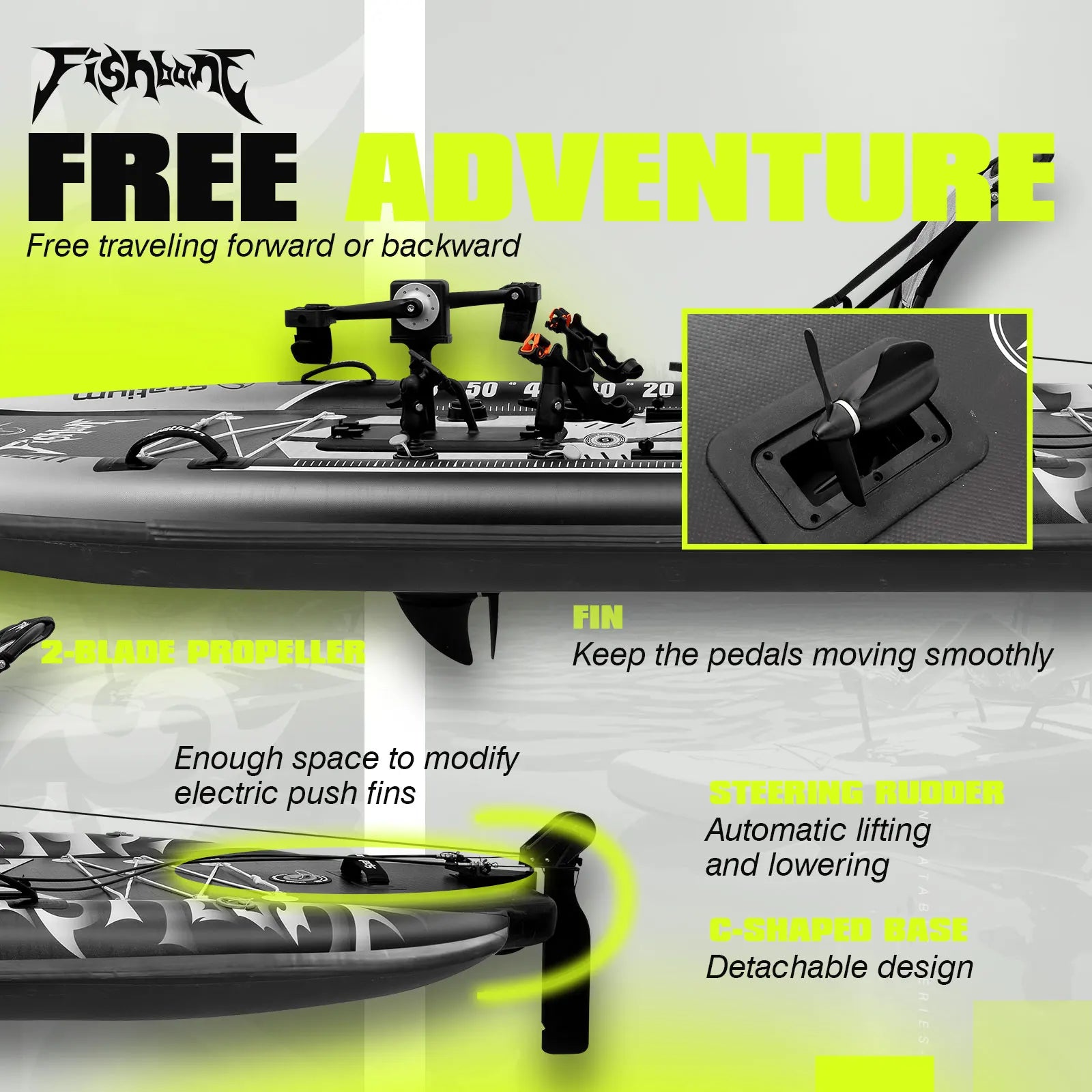 Pedal Drive Fishing Kayak — Hands-Free Propulsion