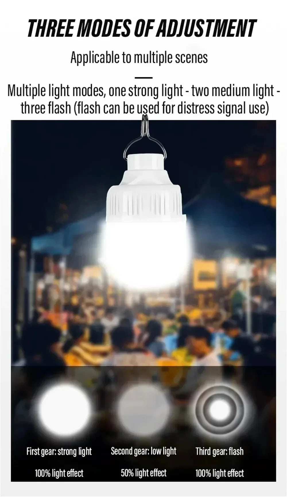 USB Rechargeable LED Camping Lantern — Portable