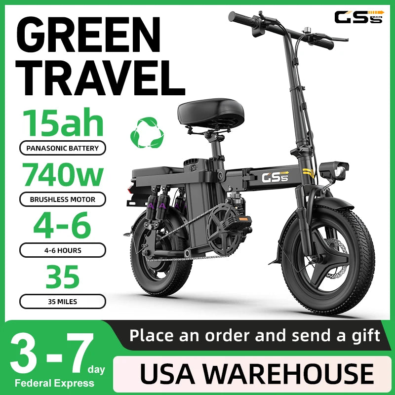 Folding Electric Bike 740W — Commuter Ready