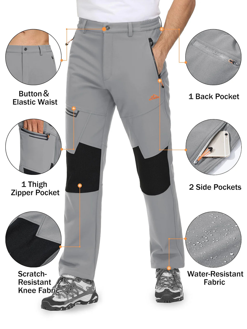 Men's Winter Hiking Pants — Insulated & Warm