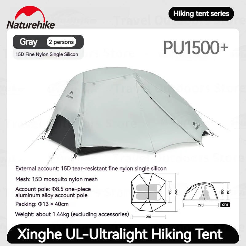 Ultralight 2-Person Tent — 3-Season with Footprint