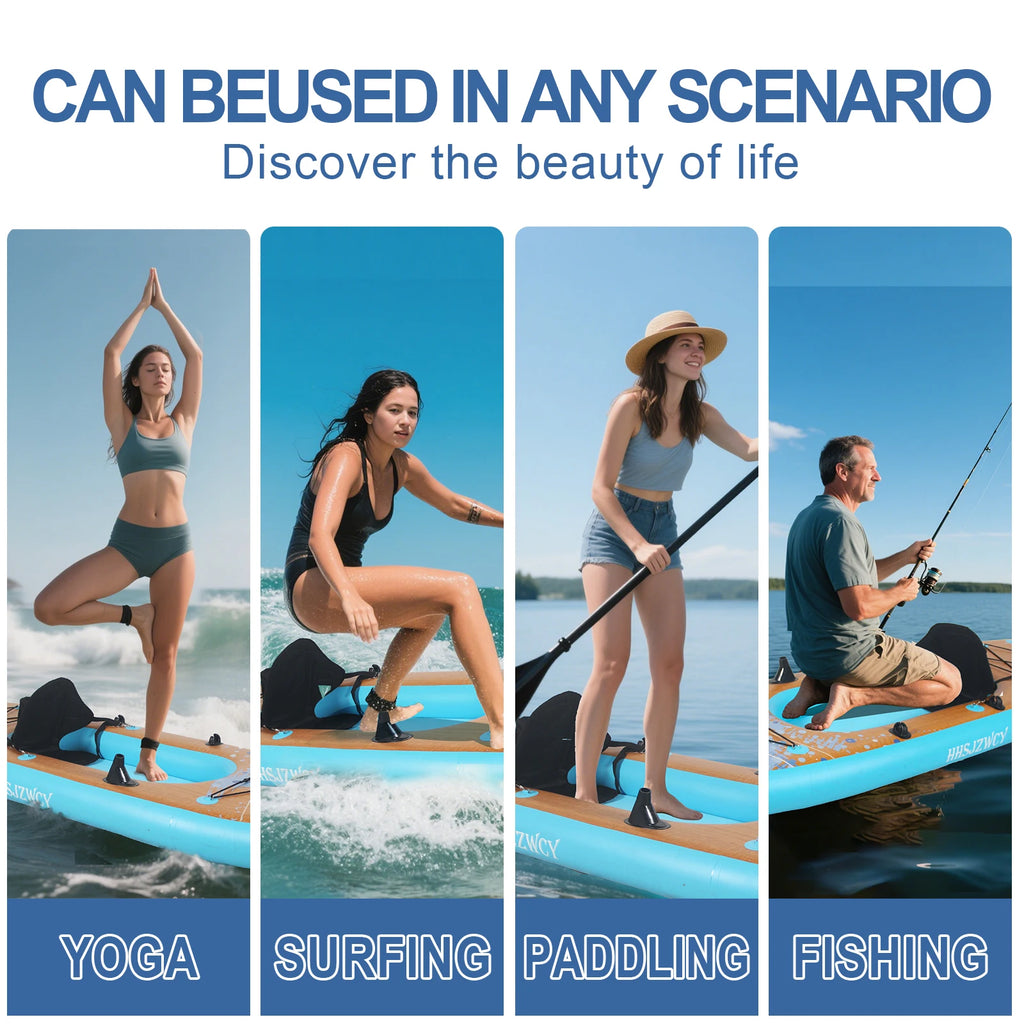 10ft Inflatable SUP Kayak — Paddle Board Hybrid
