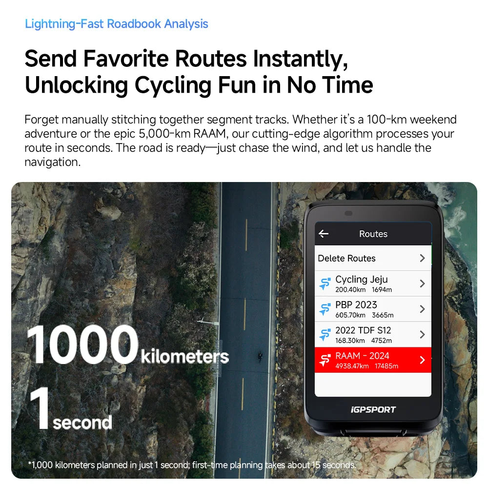 Bicycle GPS Computer BiNavi — Touchscreen Navigation