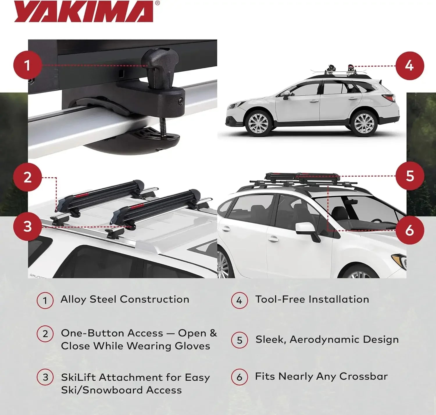 Ski & Snowboard Roof Rack — Car Carrier