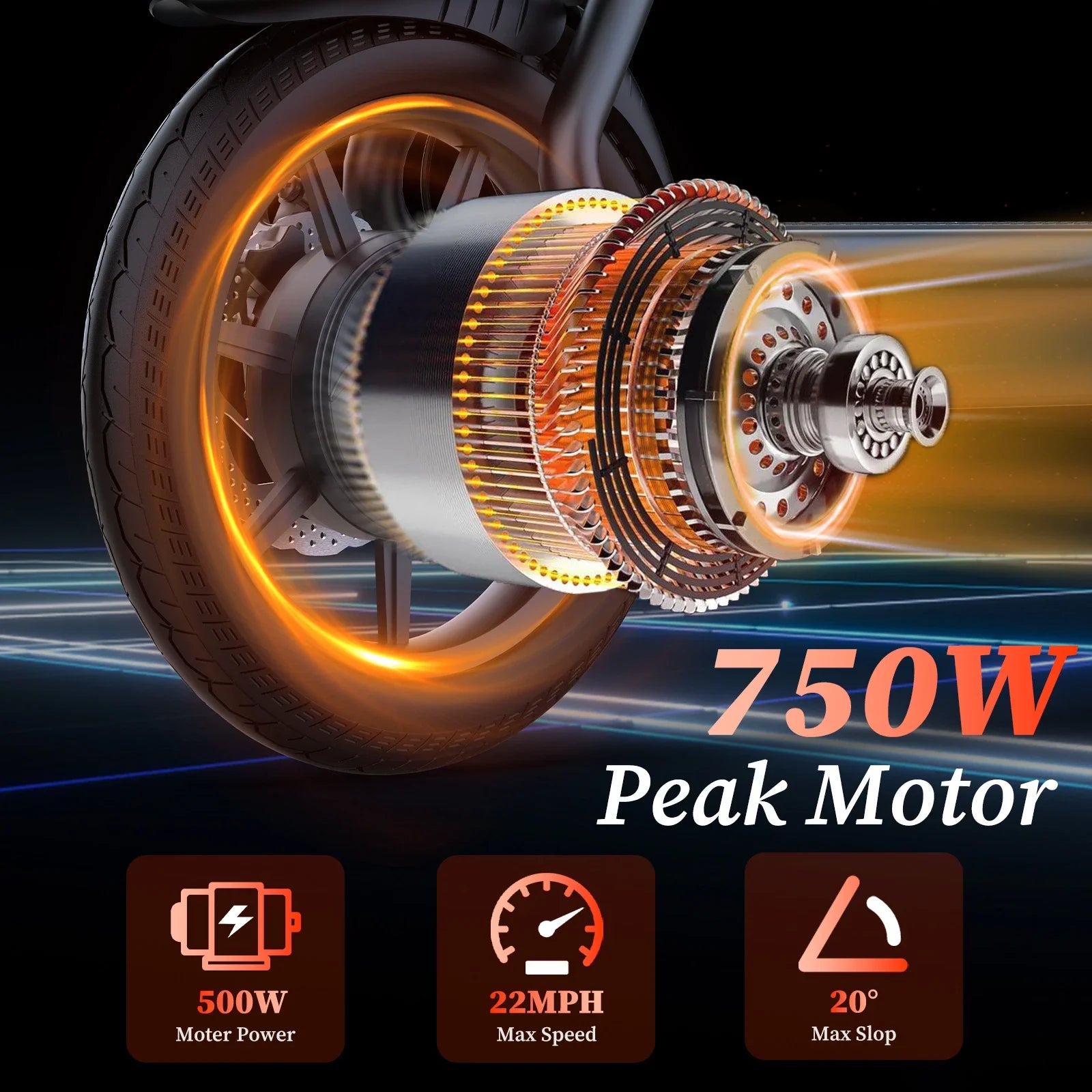 500W 14inch Electric Bicycle 10.4AH Battery 28Miles Max Range 21MPH