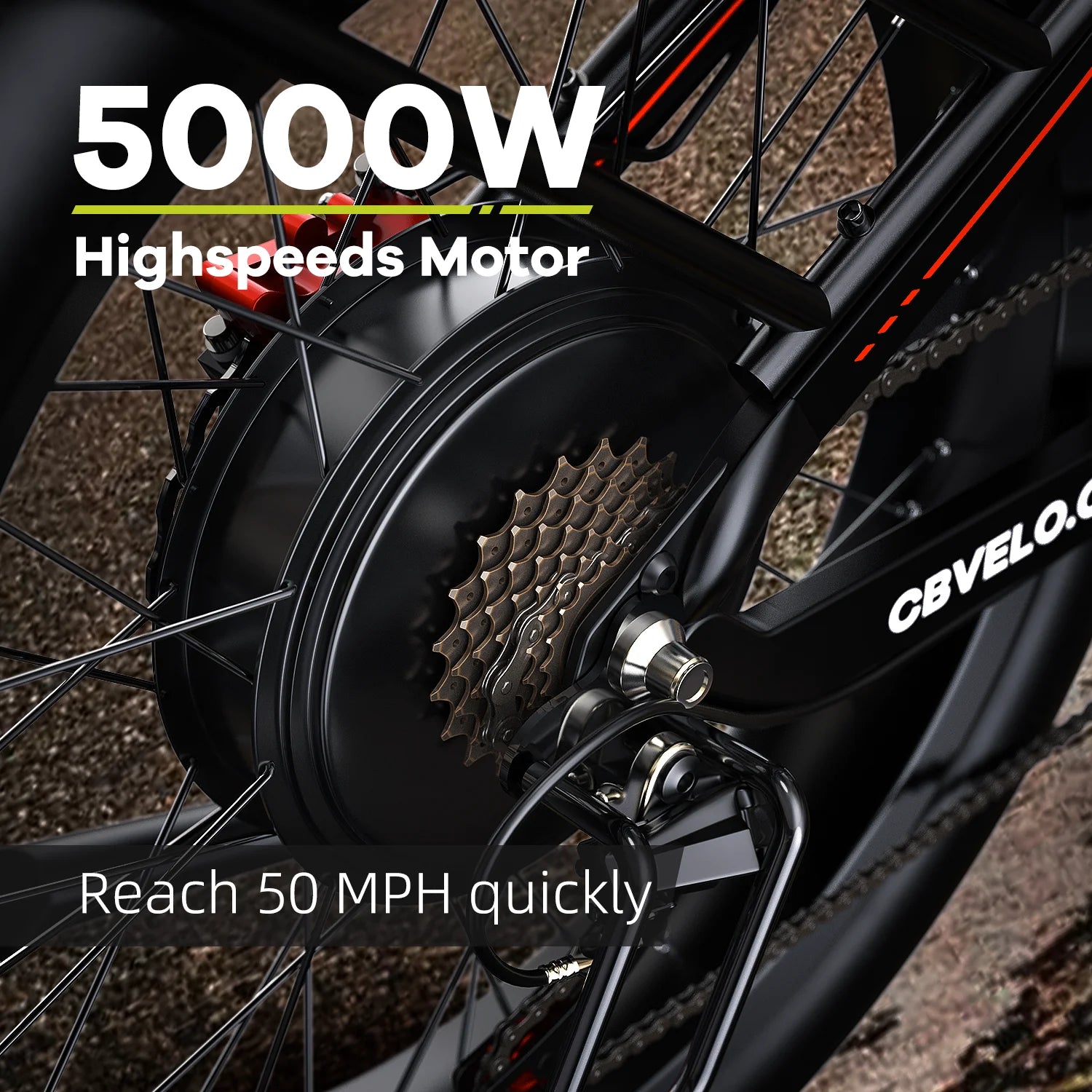 Fast, powerful Ebike-MTB, 5000W Motor