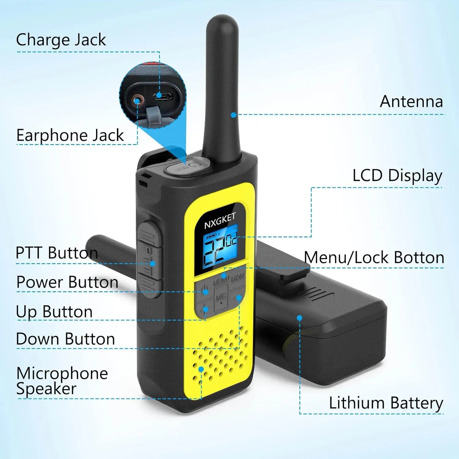 4 Pack Long Range Walkie Talkies