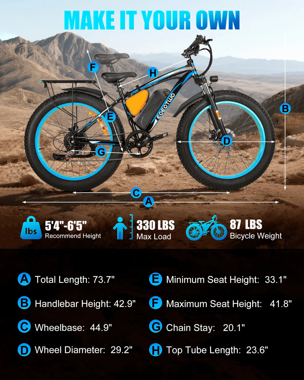 1500W Peak Electric Mountain Bike