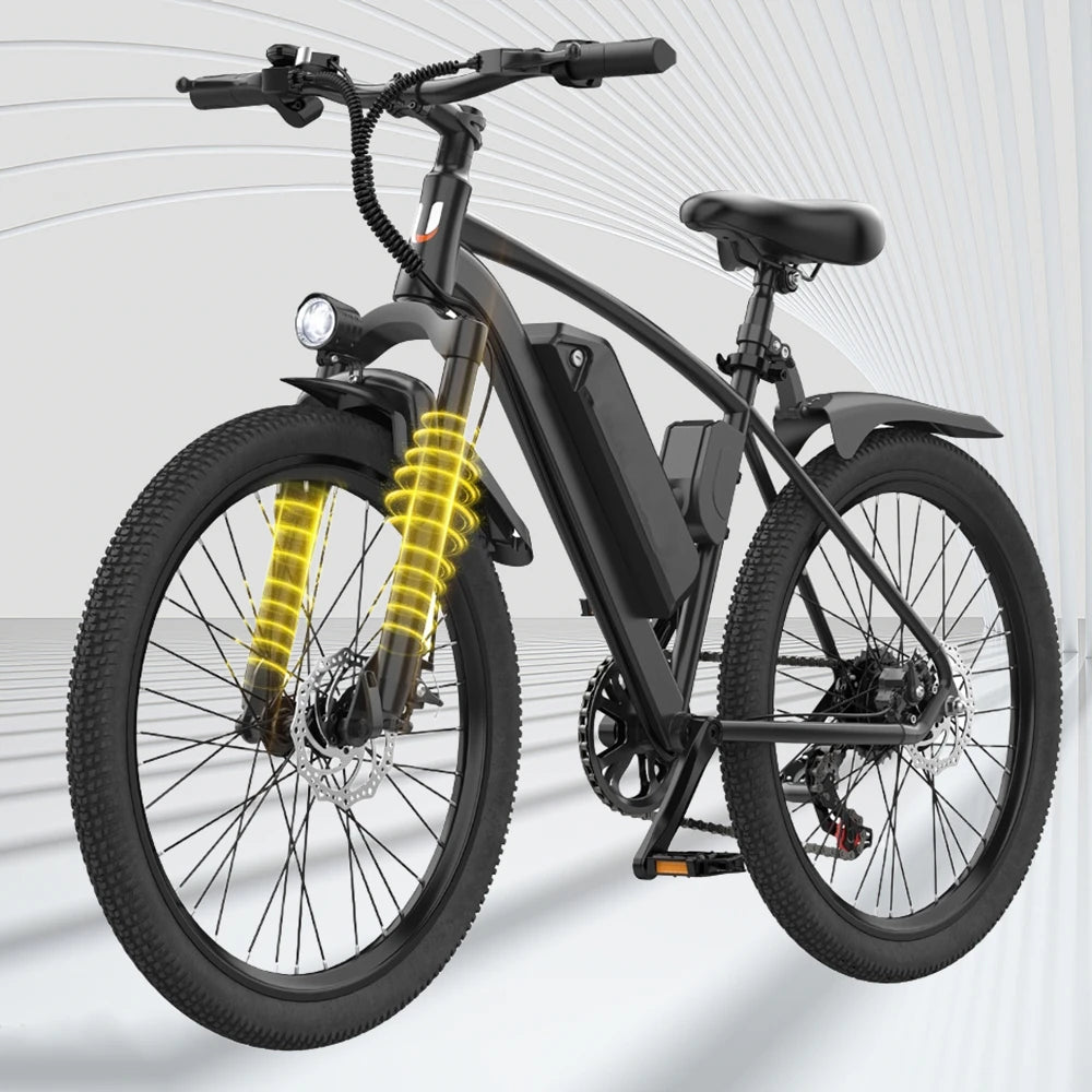 26" Electric Motorcycles Mountain E Bike for Adults, 600W Peak Motor Ebike 19.9Mph