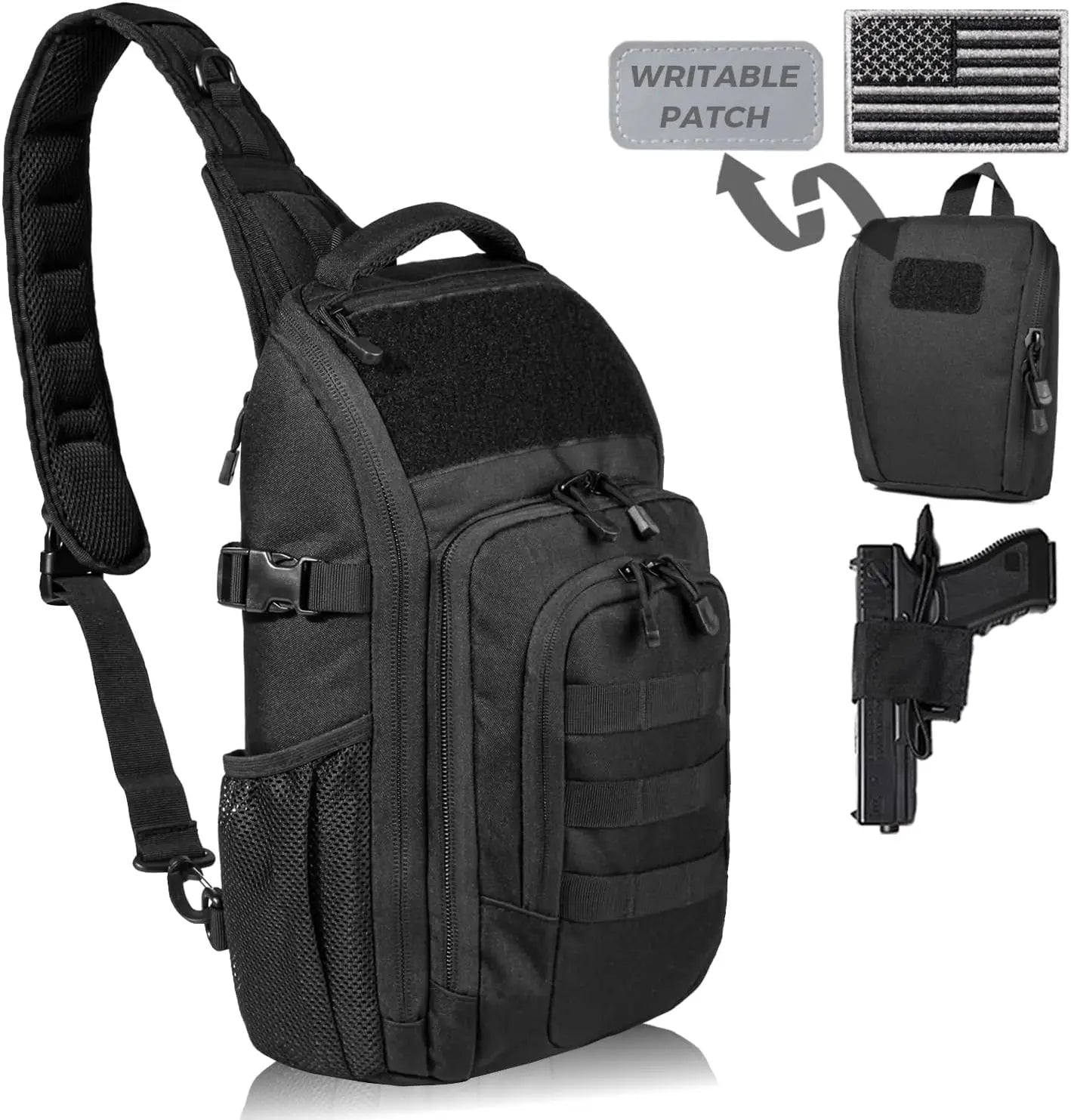 DBTAC 10L Tactical EDC Backpack | Military Shoulder Bag with Sling for Concealed Carry