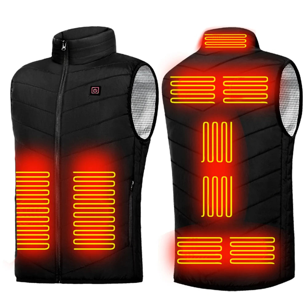 Unisex Electric Heated Vest — Battery Powered Warmth