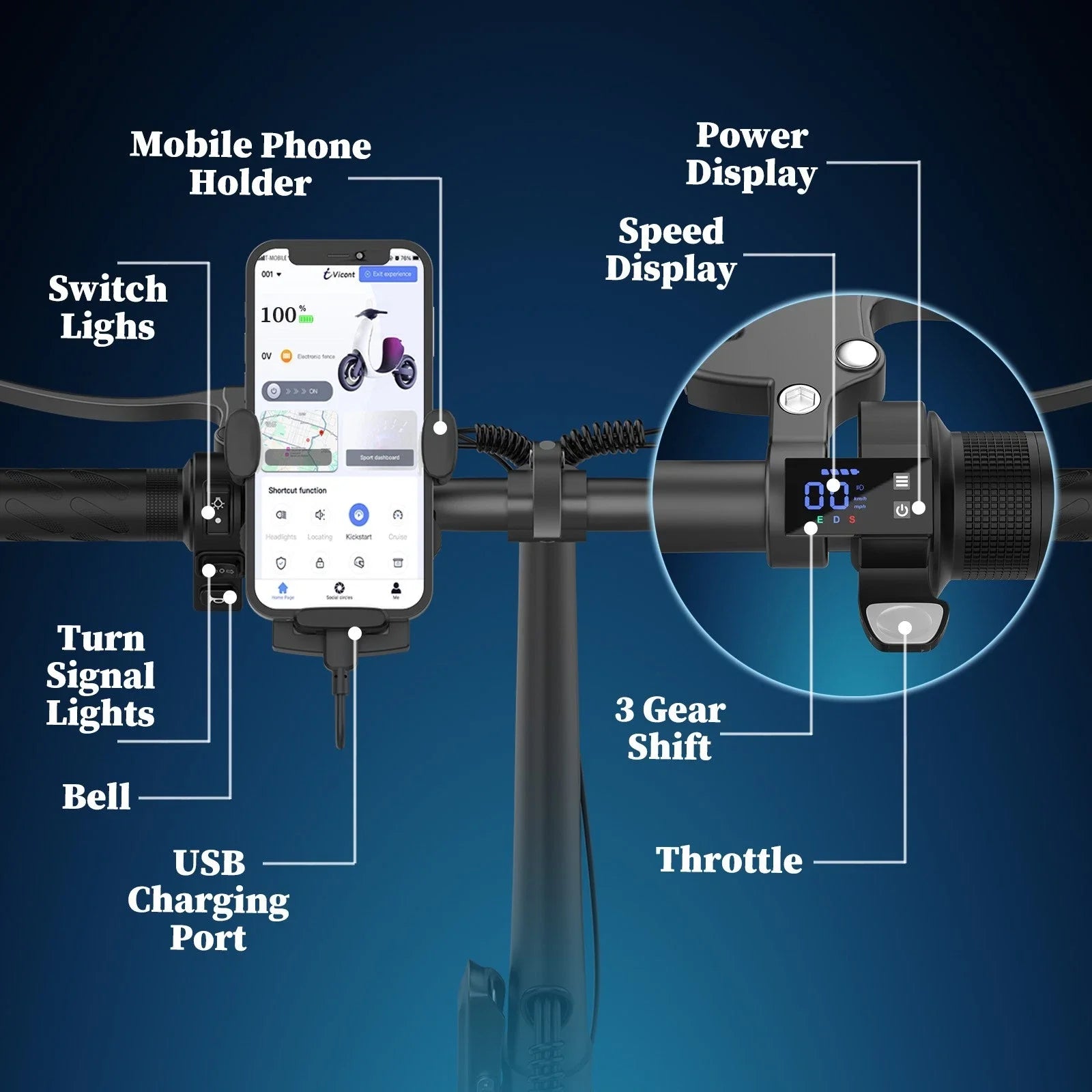 500W 14inch Electric Bicycle 10.4AH Battery 28Miles Max Range 21MPH