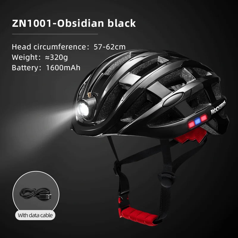 Cycling Light Helmet USB Charging Electric LED Front Light Helmet Night Cycling