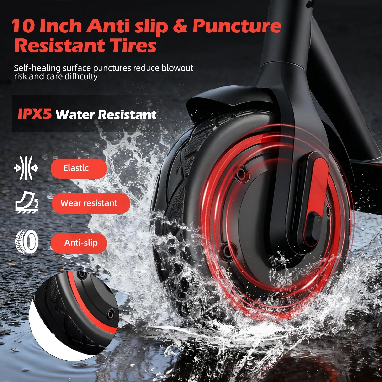 E-scooter 500W Motor 36V15Ah 25MPH Speed Foldable Electric Scooter for Adult with App