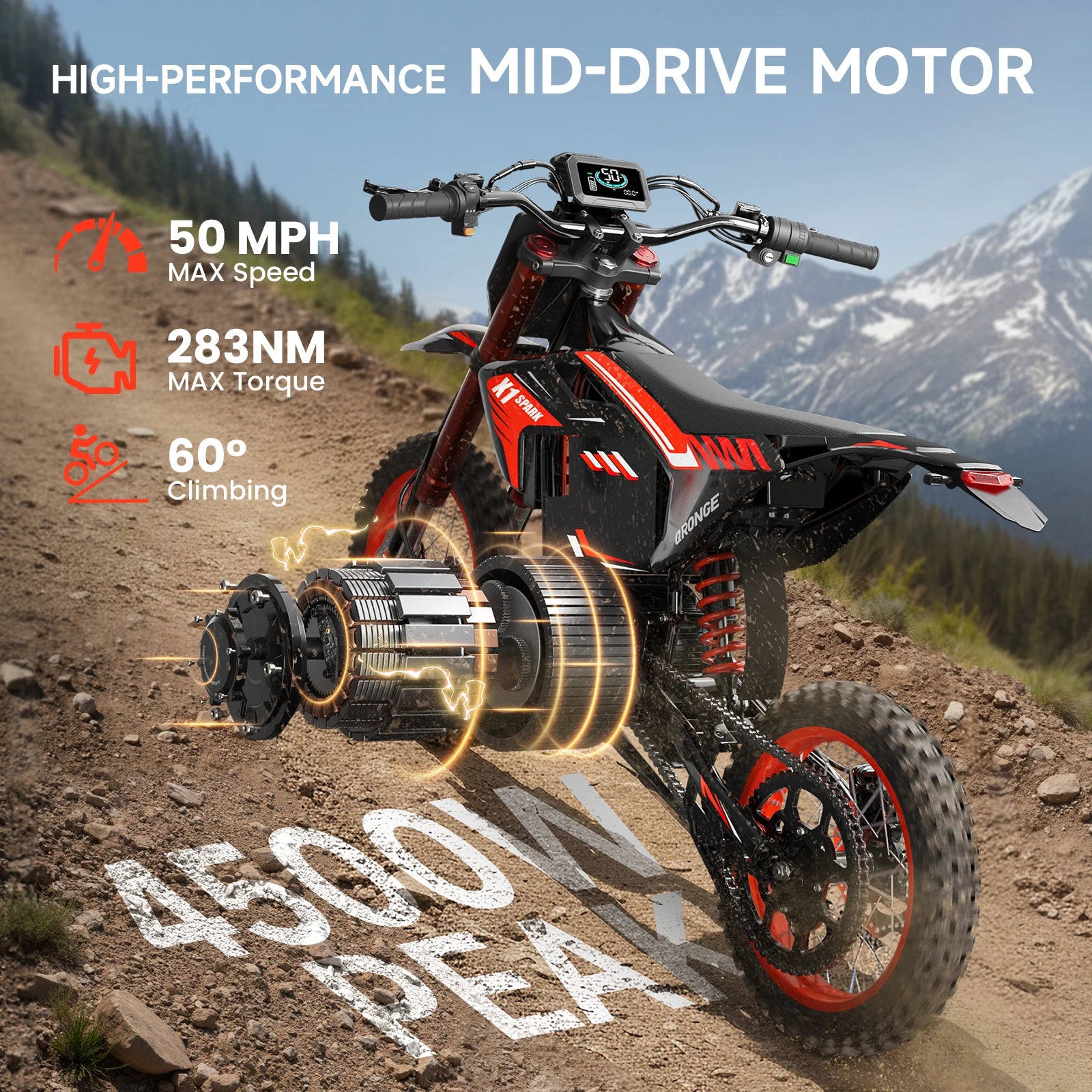 Spark Electric Dirt Bike 4500W