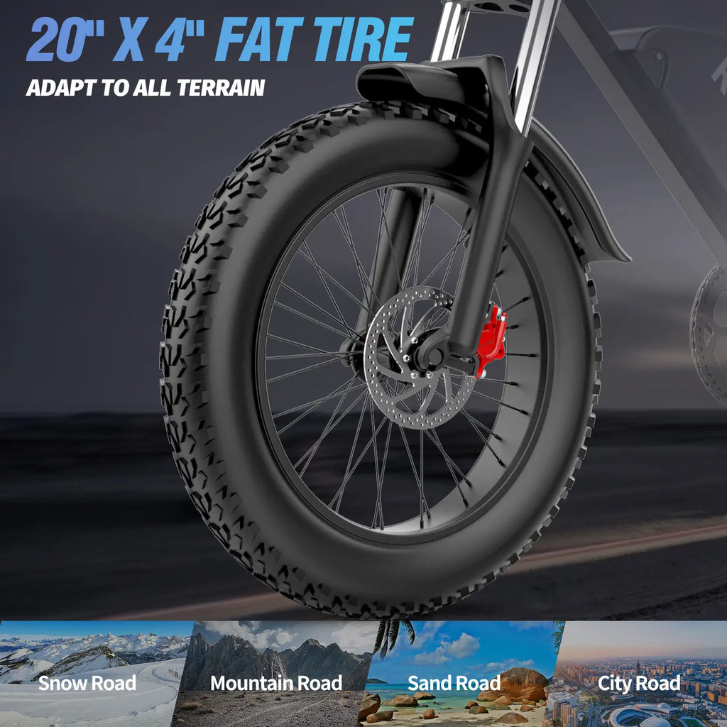 Fat Tire Electric Bike 1200W — Heavy-Duty Power