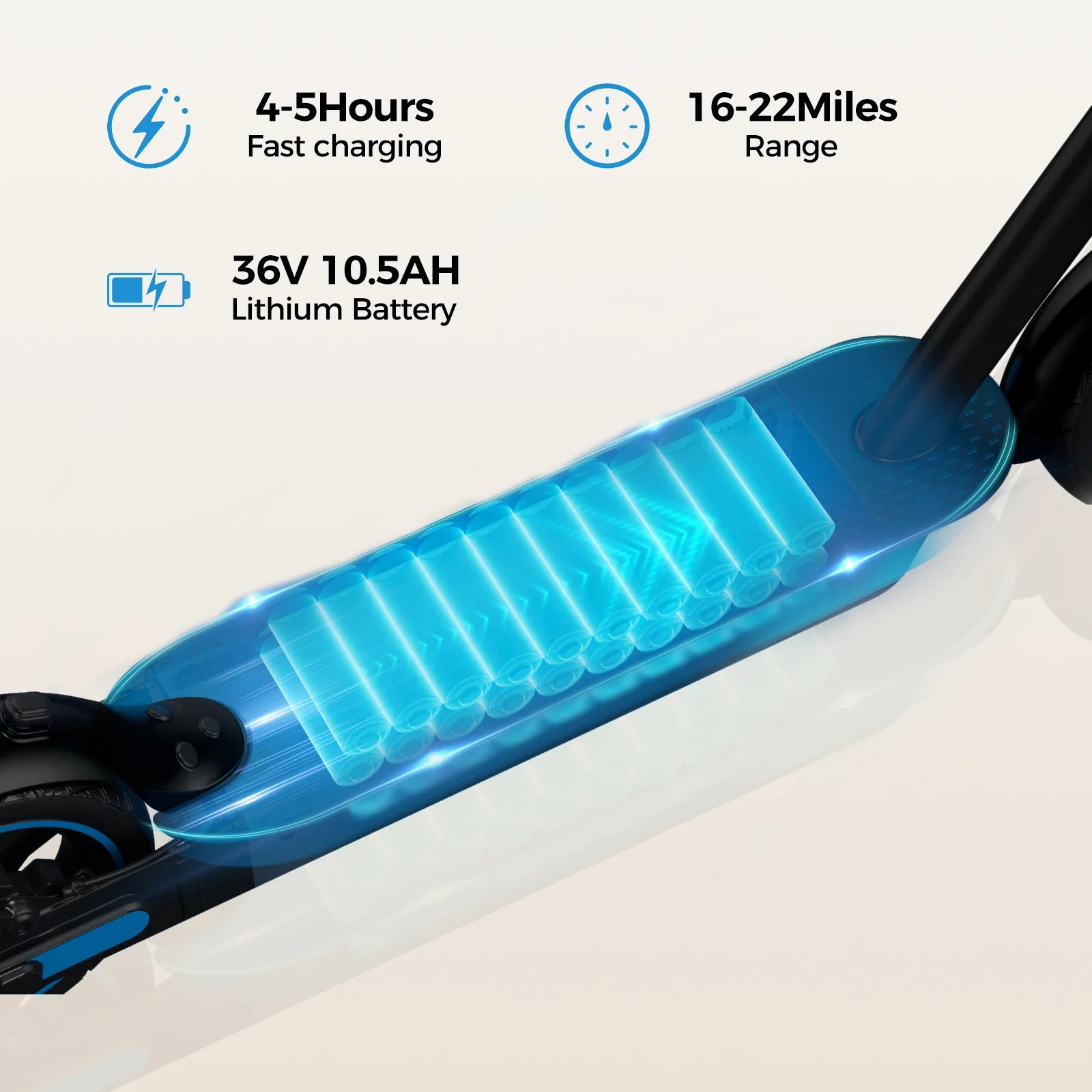 E-scooter 500W Motor 36V 10.5Ah 25MPH Speed 22mile Range Foldable Escooter
