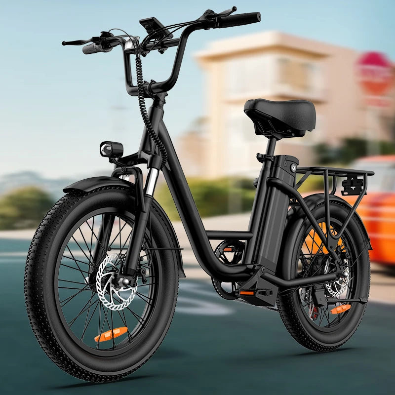 1000W Fat Tire Electric Bike 48V 13Ah Removable Battery