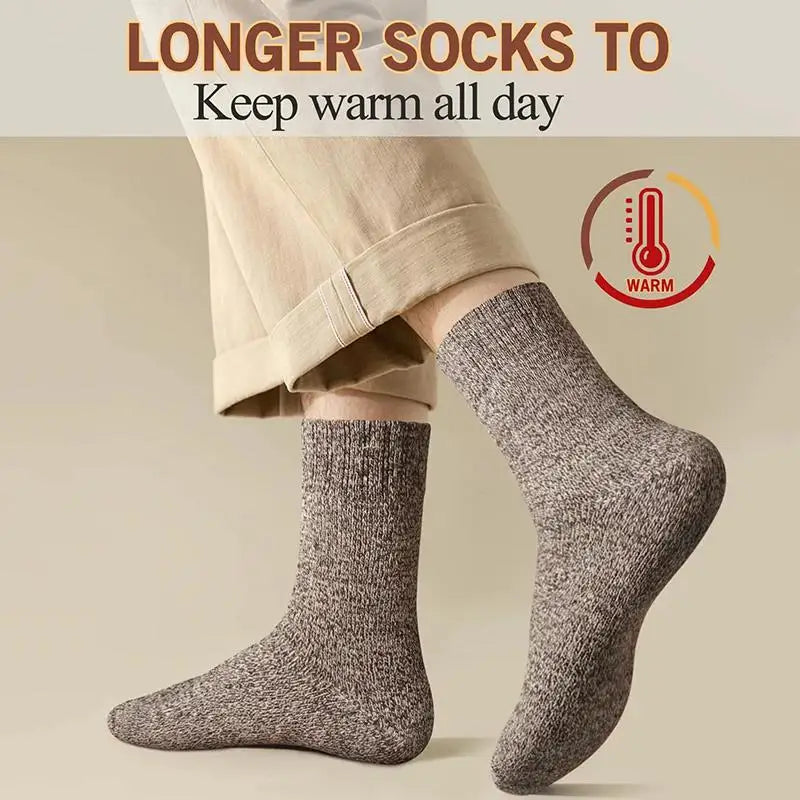 Merino Wool Hiking Socks — 3 Pairs, Winter Warm