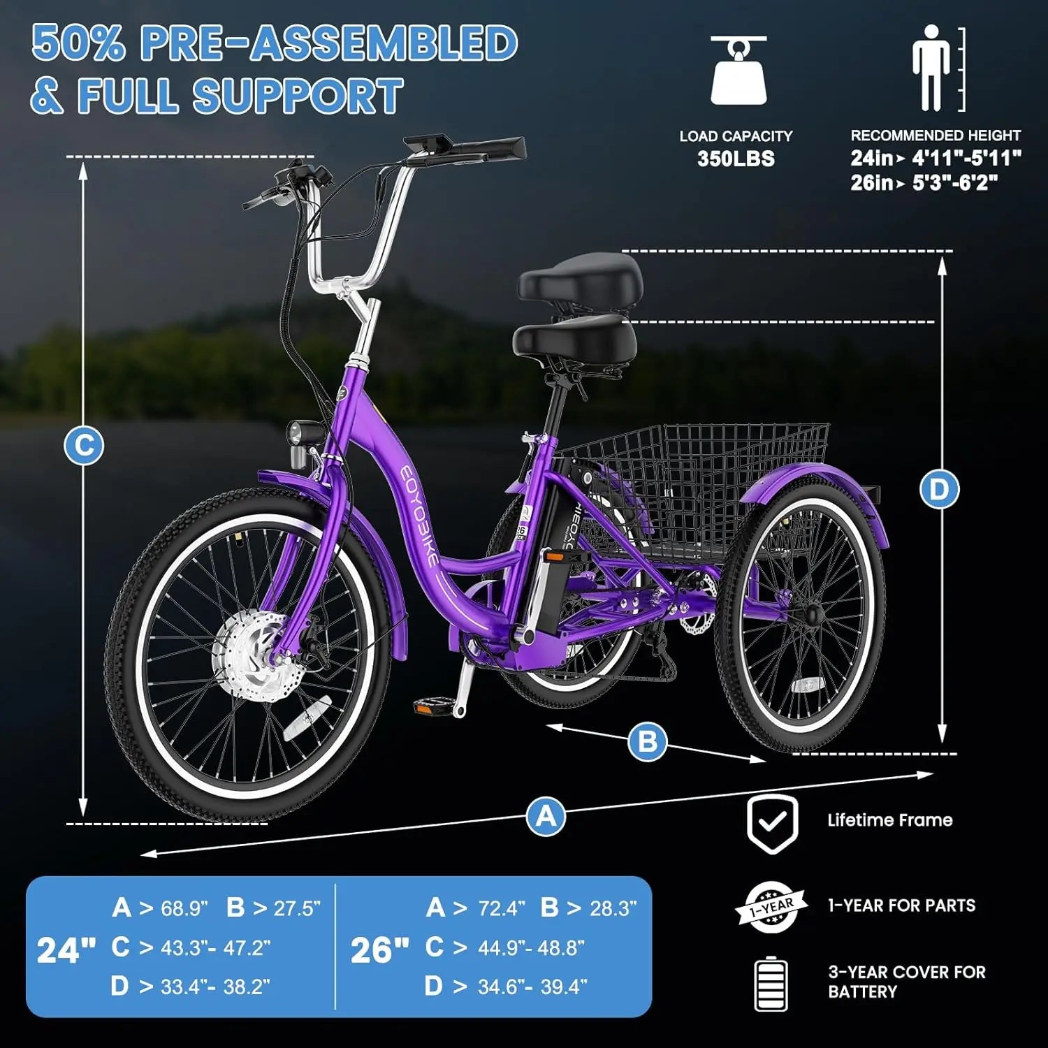 Electric Tricycle 500W