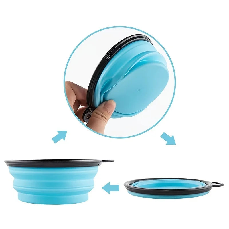 Collapsible Silicone Pet Bowl — Portable Food & Water