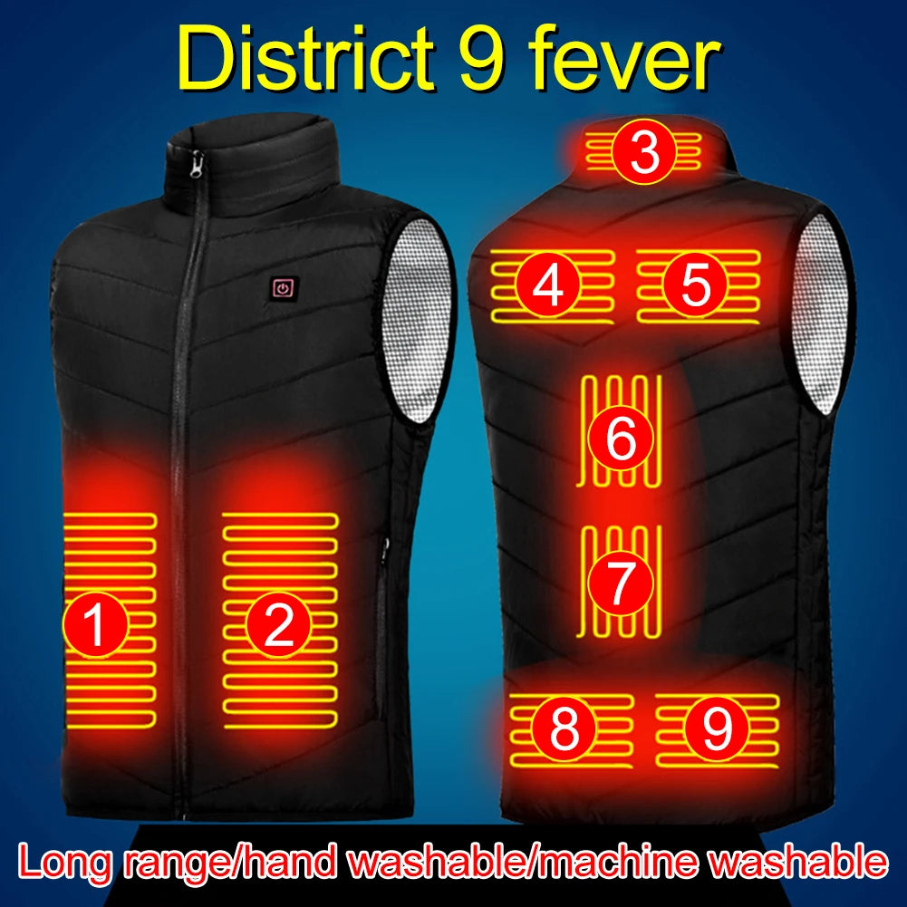 Unisex Electric Heated Vest — Battery Powered Warmth